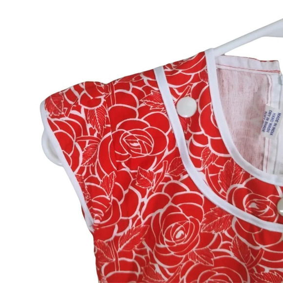 Aakash Dress Floral Red White XS - Picture 3 of 8